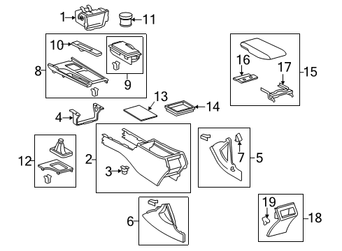 2008 Toyota Camry Console Shift Boot Diagram for 58821-33560-B0