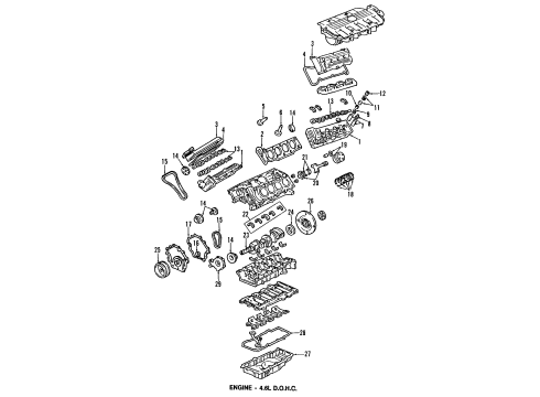 1993 Cadillac Allante Automatic Transmission Mount Asm-Trans *Yellow Diagram for 22145644