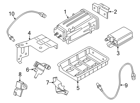 2015 Hyundai Elantra GT Emission Components CANISTER Assembly Diagram for 31410-A5800