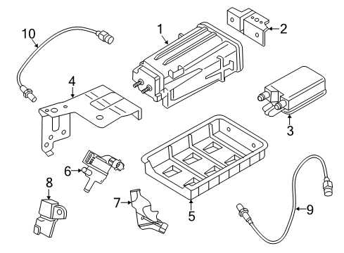 2015 Hyundai Elantra GT Emission Components Bracket-Canister Support Diagram for 31426-A5500