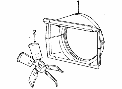 1985 Chevrolet K5 Blazer Cooling Fan Blade Asm-Fan Diagram for 14077274