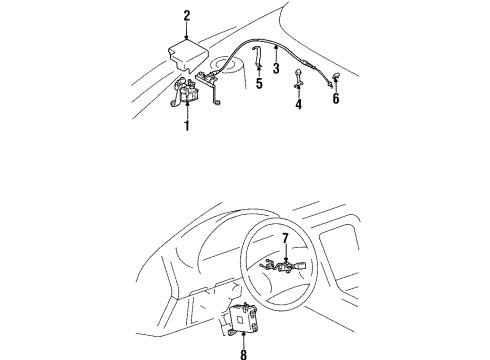 1997 Lexus SC400 Cruise Control System Computer Assy, Cruise Control Diagram for 88240-24260