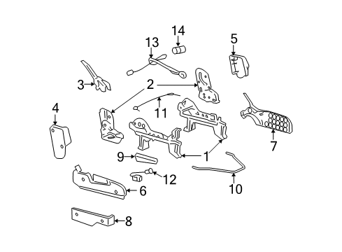2006 Pontiac Torrent Heated Seats Seat Adjust Assembly Diagram for 89044476