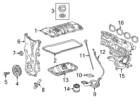 2012 Toyota Prius C Powertrain Control ECM Diagram for 89661-52U80