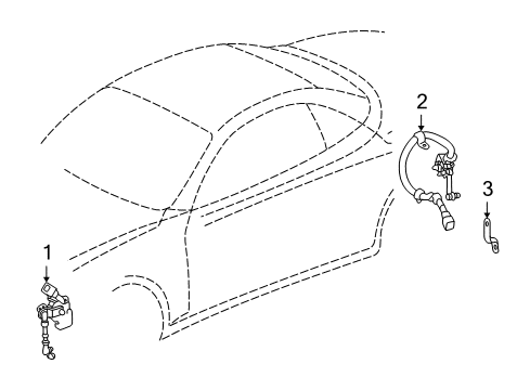 2005 Lexus SC430 Auto Leveling Components Bracket, Load Sensing Valve Sensor Diagram for 48728-30030