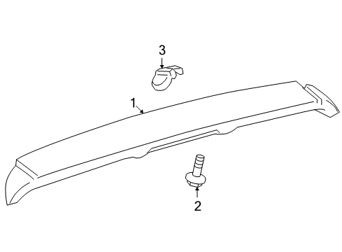 Diagram for 2006 Toyota RAV4 Rear Spoiler 
