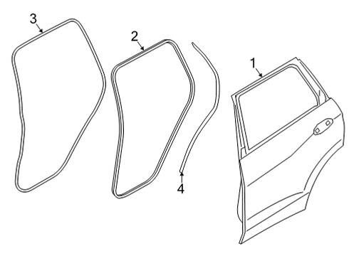 2021 BMW X6 Door & Components DOOR WEATHERSTRIP Diagram for 51769447092