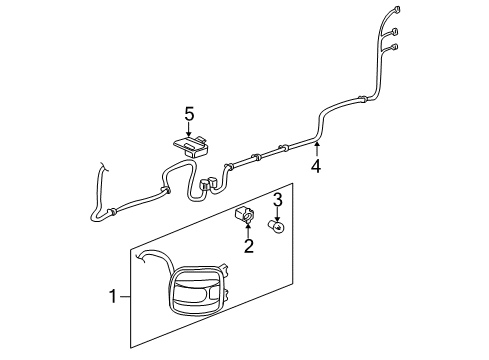 2002 GMC Sierra 2500 Combination Lamps Harness Asm, Tail Lamp Wiring Diagram for 88986857