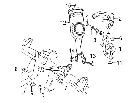 2015 Ram 1500 Shocks & Suspension Components - Front Spring-Air Suspension Diagram for 4877147AH