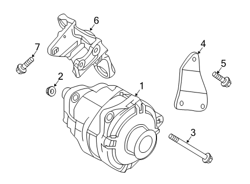 2020 Nissan NV3500 Alternator Bar-Adjusting, Alternator Diagram for 11715-EZ30B