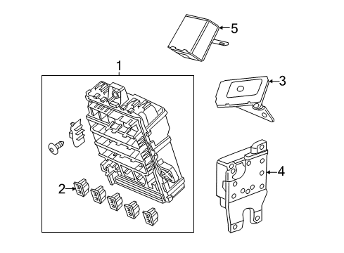 2014 Honda Civic Electrical Components Box Assembly, Fuse (Rewritable) Diagram for 38200-TT1-A01