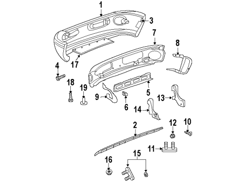 2001 Dodge Ram 3500 Front Bumper Nut-M6 X 1.00 Diagram for 6504118