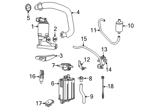 2004 Dodge Durango Emission Components CANISTER-Vapor Diagram for 52855214AA