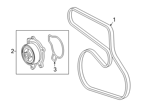 2018 Lexus RC300 Belts & Pulleys Fan & Alternator V Belt Diagram for 90916-02733