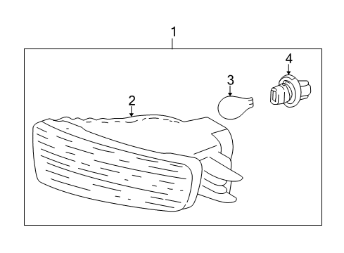 2002 Toyota Tacoma Signal Lamps Signal Lamp Assembly Diagram for 81520-04080