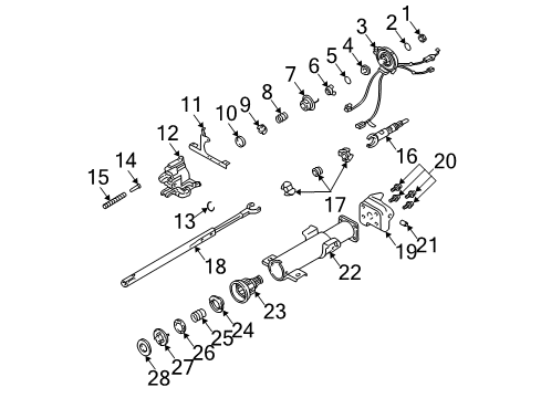 1998 Chevrolet Malibu Housing & Components Plate, Turn Signal Switch Contact Diagram for 26052371