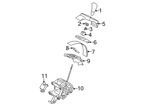 2009 Lexus RX350 Gear Shift Control - AT Guide, Shift Lock Release Button Diagram for 33569-0E010