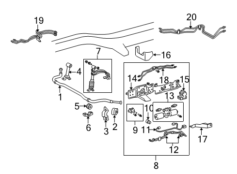 2006 Lexus GX470 Stabilizer Bar & Components - Front Link Assy, Front Stabilizer Diagram for 48820-60060