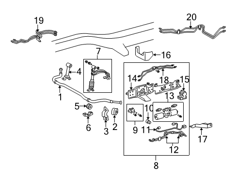 2006 Lexus GX470 Stabilizer Bar & Components - Front Bush, STABILIZER Link Diagram for 48849-60041