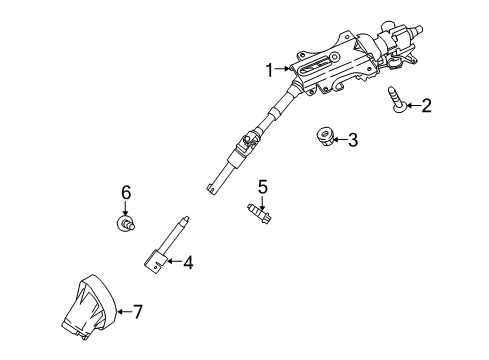 2011 Ford Transit Connect Steering Column & Wheel, Steering Gear & Linkage Lower Joint Upper Bolt Diagram for -W706229-S442