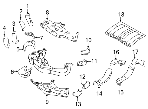 2020 Toyota 86 Heat Shields Insulator Diagram for SU003-01167