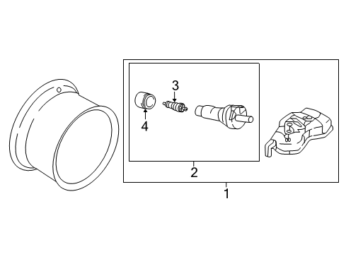 2022 Nissan Rogue Sport Tire Pressure Monitoring Tpms Tire Pressure Monitoring Sensor Diagram for 40770-4CB1B