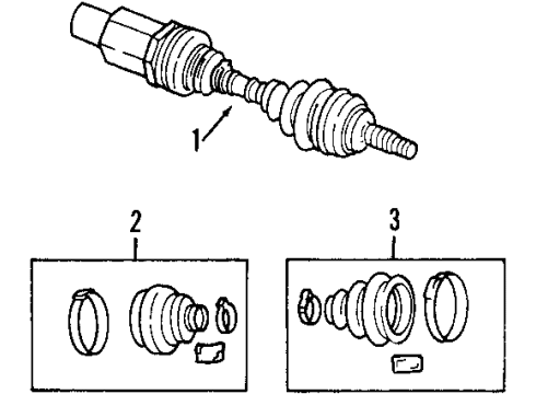 2001 Plymouth Prowler Rear Drive Axles, Propeller Shaft Drive Shaft Diagram for 4815777