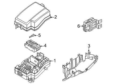 2021 Kia Seltos Fuse & Relay UPR Cover-Eng Room B Diagram for 91956Q5020