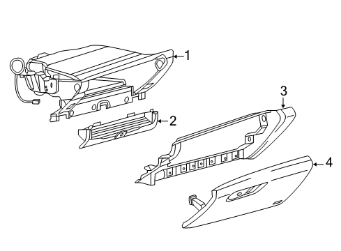 2016 Chrysler 200 Glove Box Bezel-Instrument Panel Diagram for 5MG46DX9AC