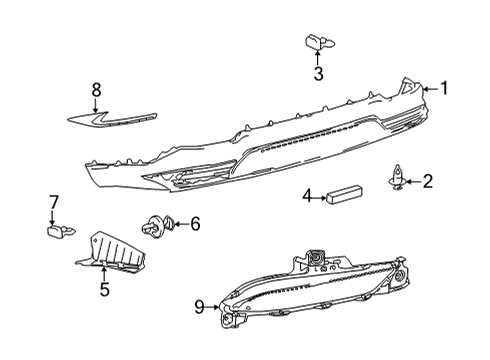 2022 Lexus NX350h Bumper & Components - Rear LAMP ASSY, RR FOG, R Diagram for 81480-78020