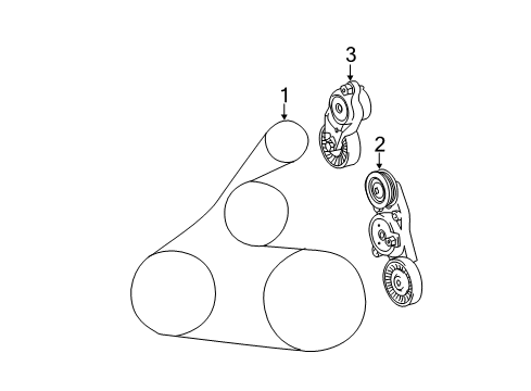 2010 Toyota Camry Belts & Pulleys Tensioner Diagram for 16601-0V010