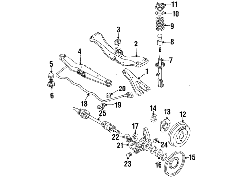 1987 Nissan Stanza Rear Brakes REMAN CALIPER Rear Right Diagram for 44001-16E03RE