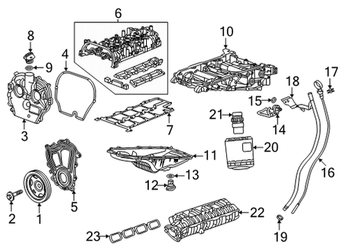 2021 Cadillac CT4 Filters Dipstick Diagram for 55510490