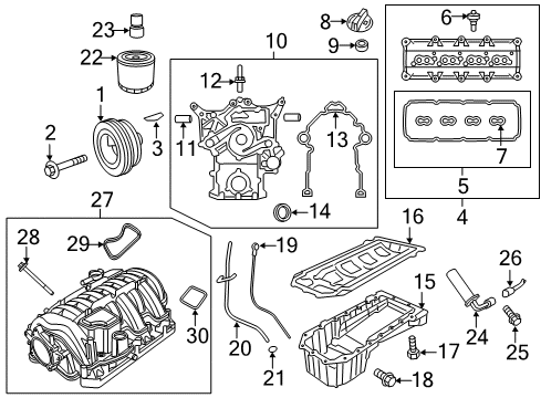 2018 Dodge Charger Intake Manifold Screw-HEXAGON Head Diagram for 6501373