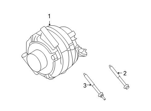 2006 Mercury Milan Alternator Alternator Mount Stud Diagram for -W707669-S440