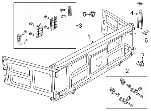 2021 Ram 2500 Exterior Trim - Pick Up Box BUMPERKIT-Truck Bed DIVIDER Diagram for 68054190AA