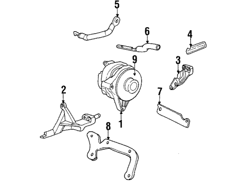 1995 Buick Riviera Alternator Generator Asm Cs144/100(Remanufacture) Diagram for 10463646