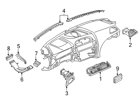 2016 BMW 640i xDrive Ducts Adapter, Air Duct Diagram for 64119145229