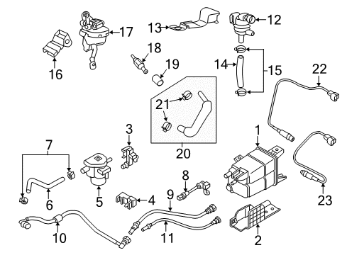 2018 Kia Rio Powertrain Control Valve-Canister Close Diagram for 31430F3500