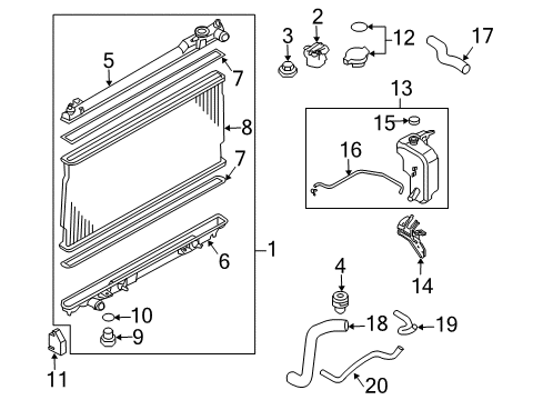 2006 Infiniti M35 Radiator & Components Hose-Auto Transmission Oil Cooler Diagram for 21632-EG000