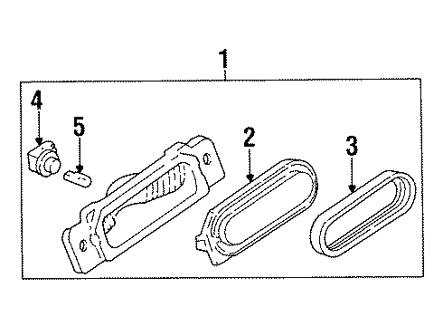 1996 Ford Aspire Bulbs Socket Diagram for F4BZ13K371B