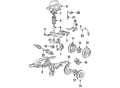 1992 Ford Thunderbird Anti-Lock Brakes Pressure Switch Diagram for E7SZ-2C244-A