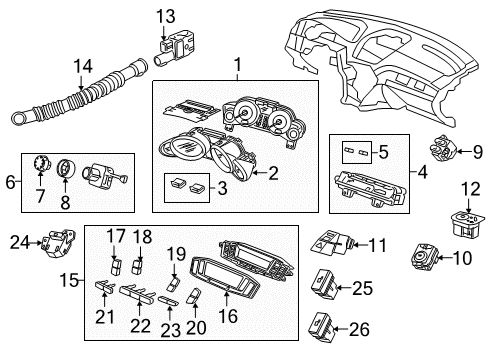 2008 Acura MDX Switches Switch Assembly, Lighting& Diagram for 35255-STX-305