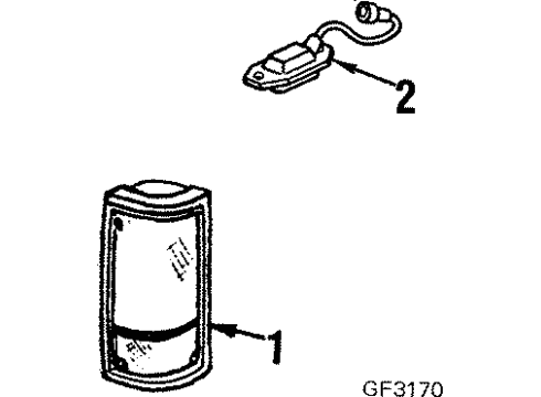 1984 GMC S15 Jimmy Tail Lamps, License Lamps Lamp Asm-Tail Diagram for 917920