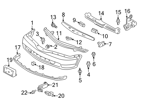 1999 Acura TL Automatic Temperature Controls Bolt, Flange (6X18) Diagram for 90103-SM4-010