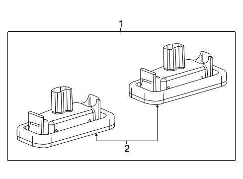 2019 Toyota Camry License Lamps License Lamp Assembly Diagram for 81204-06030