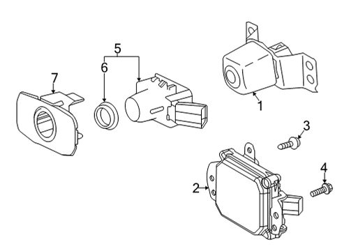 2021 Toyota Highlander Electrical Components - Front Bumper Wire Harness Diagram for 82114-0E090