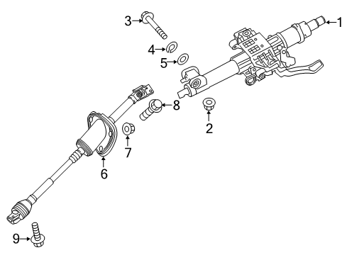 2019 Genesis G80 Steering Column & Wheel, Steering Gear & Linkage Column Assembly-Steering Diagram for 56310-B1500