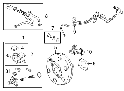 2017 Hyundai Sonata Hydraulic System Reservoir-Master Cylinder Diagram for 58529-C1000