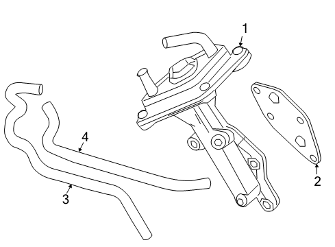 2011 Nissan Altima Oil Cooler Hose Water Diagram for 21306-ZN40A